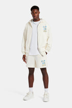 AmalfiGold Letter Rhinestone Zip Through Hoodie - Off White