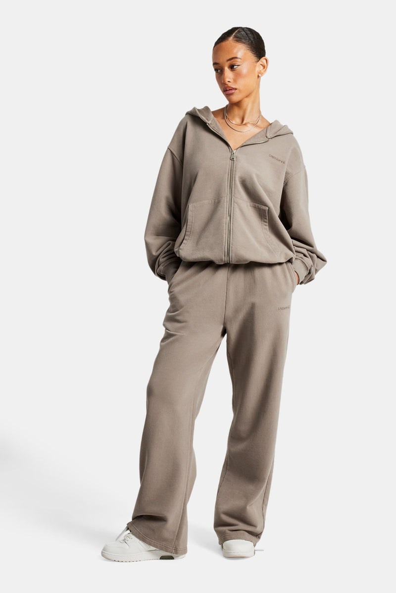 AmalfiGold Zip Through Tracksuit - Taupe