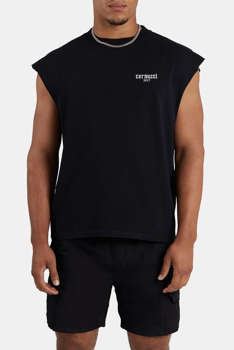 AmalfiGold Grand Resort Oversized Tank - Black