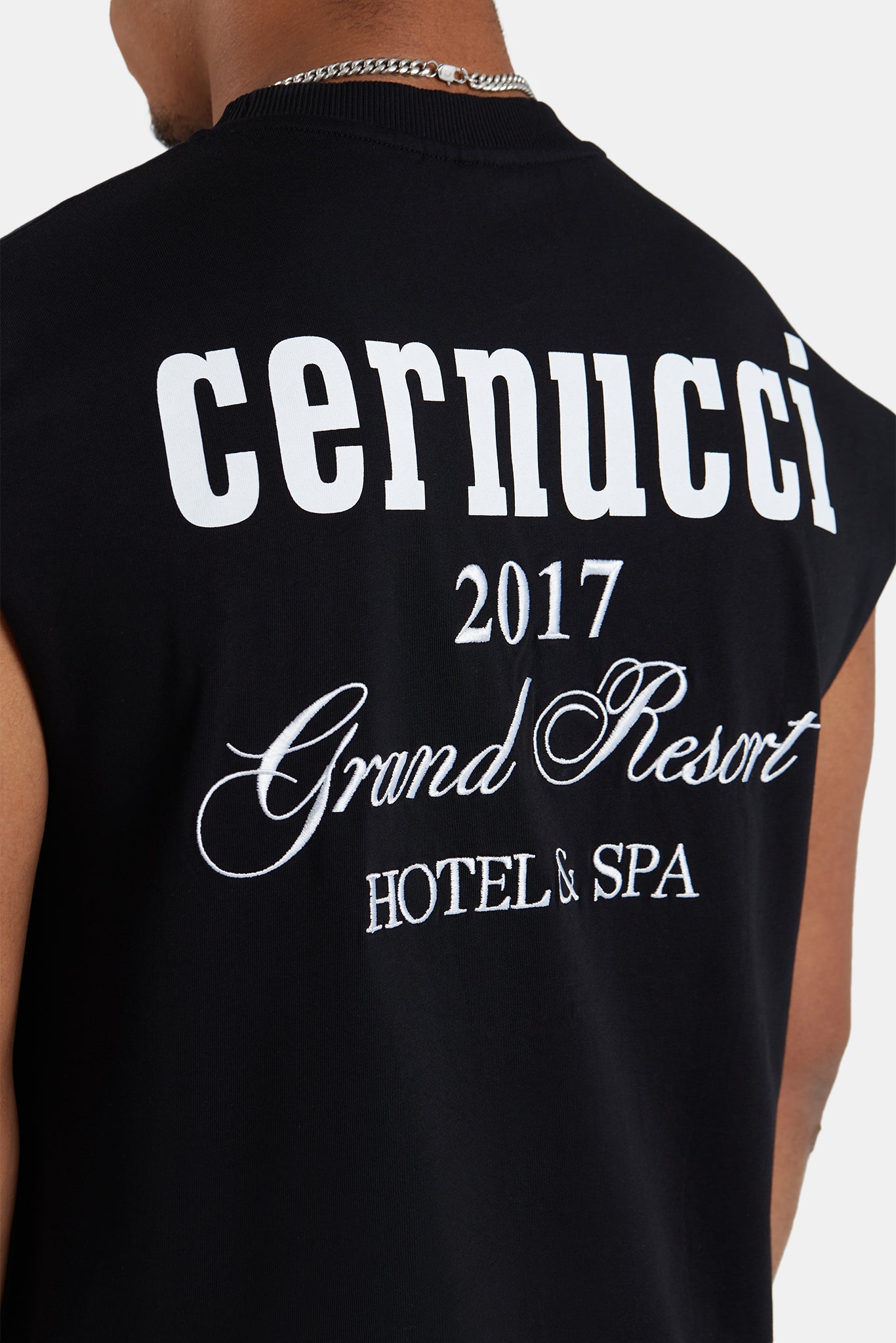 AmalfiGold Grand Resort Oversized Tank - Black