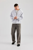 Washed Turn Up Baggy Jean - Washed Grey
