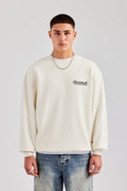 AmalfiGold Embroidered Oversized Sweatshirt - Off White