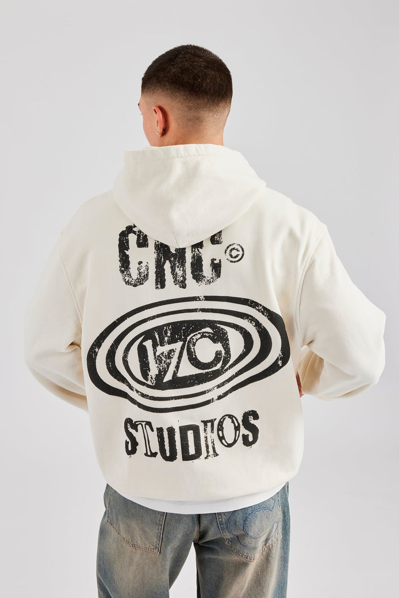 AmalfiGold 17 Studios Oversized Hoodie - Off White