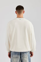 AmalfiGold Embroidered Oversized Sweatshirt - Off White