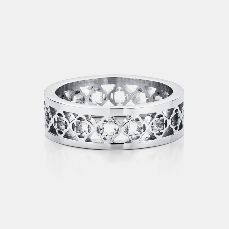 Clover Band Ring (Silver)