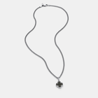 Onyx Clover Stone Pendant (Silver)