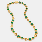 Green Quartz Gemstone Necklace (Gold)