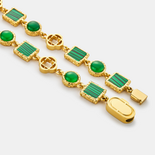Green Quartz Gemstone Necklace (Gold)