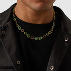 Green Quartz Gemstone Necklace (Gold)