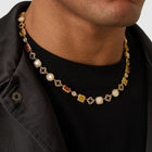 Iced Gemstone Necklace (Gold)