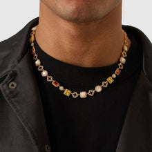 Iced Gemstone Necklace (Gold)
