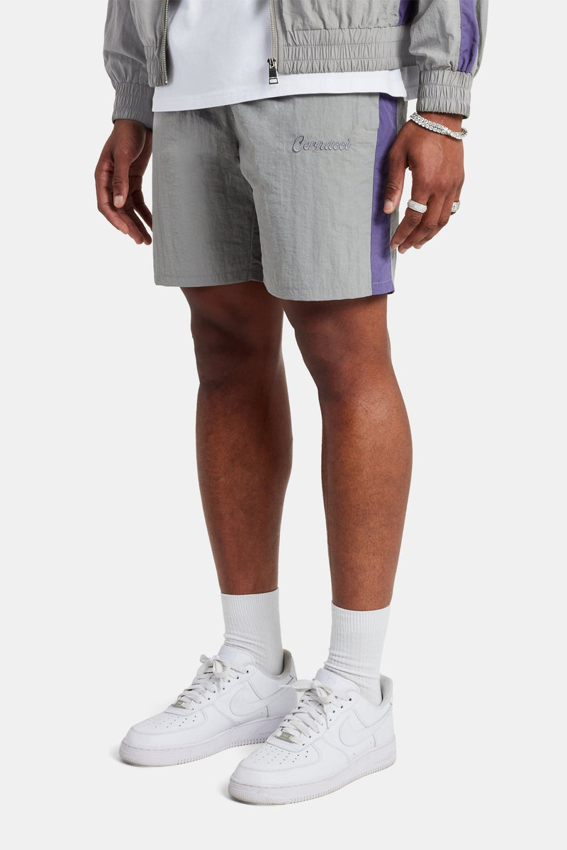 AmalfiGold Panelled Nylon Relaxed Short - Charcoal