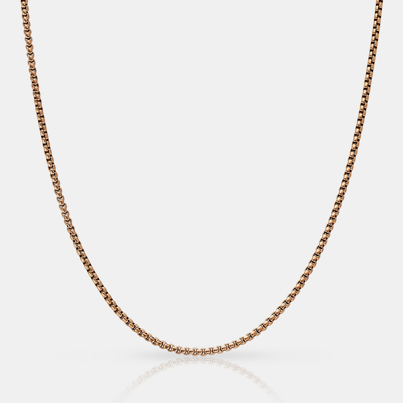 Round Box Chain (Rose Gold) 2mm