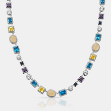 Sapphire Gemstone Necklace (Silver)