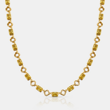 Yellow Gemstone Clover Necklace (Gold)