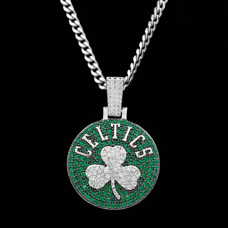 Boston Celtics Pendant in White Gold