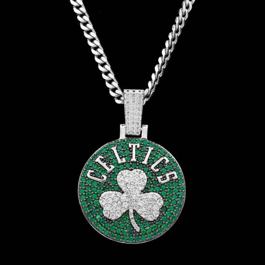 Boston Celtics Pendant in White Gold