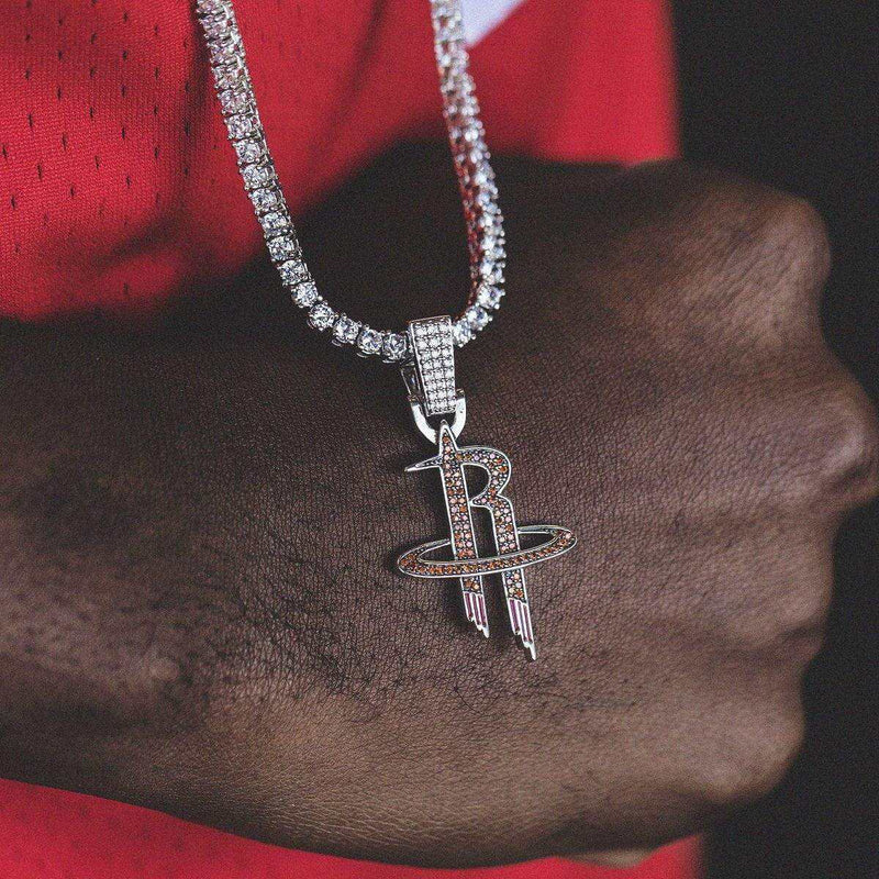 Houston Rockets Pendant in White Gold - The GLD Shop