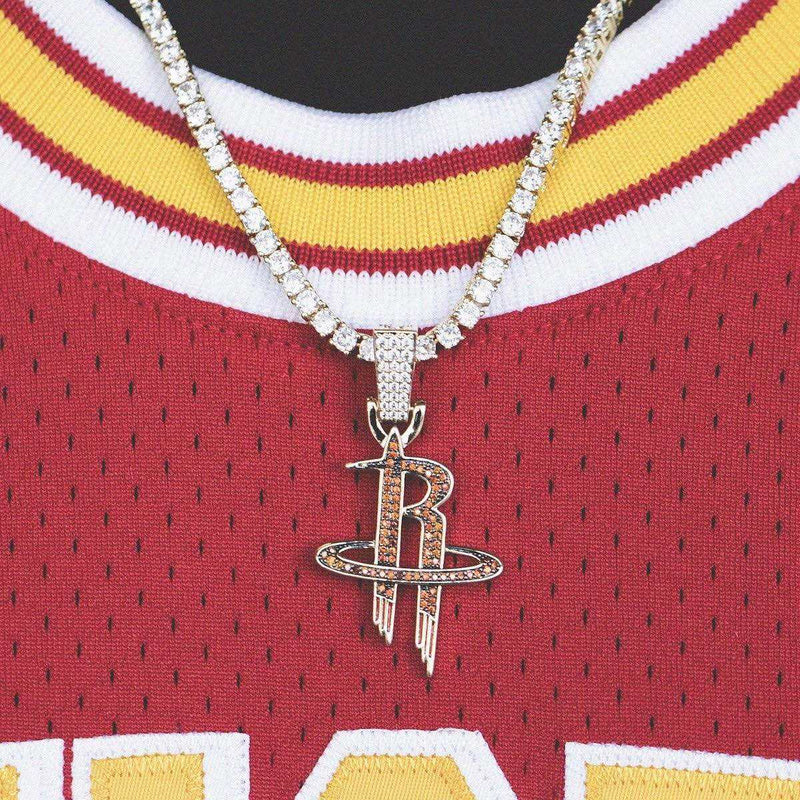 Houston Rockets Pendant in Yellow Gold - The GLD Shop